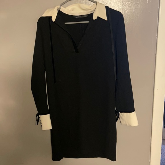 ZARA CONTRASTING MINI DRESS - Picture 2 of 7